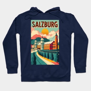 A Vintage Travel Art of Salzburg - Austria Hoodie